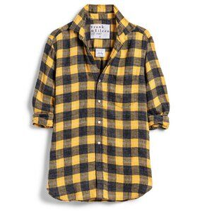 Frank & Eileen's Joedy Flannel Button-Up Woven Shirt in Yellow and Blue